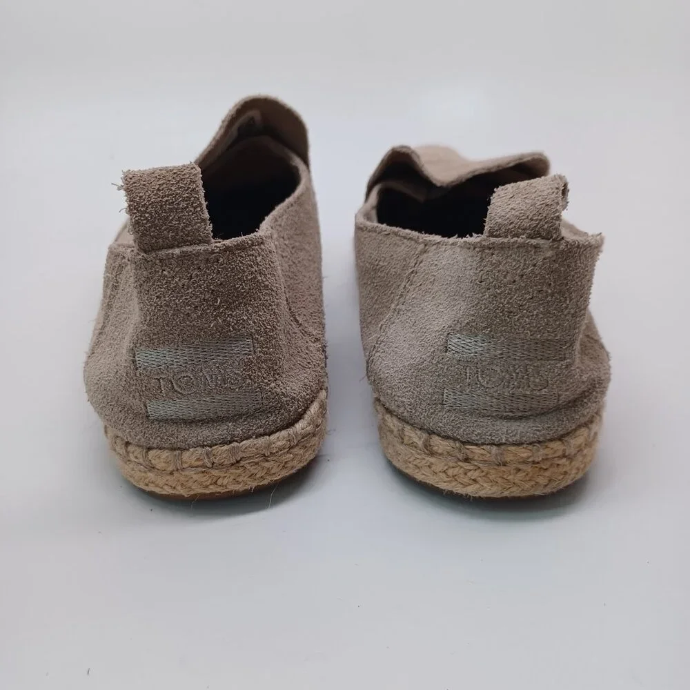 Toms Suede Flats Espadrilles Slip On‎ Loafer Neutral Tan Womens 6.5